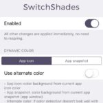 SwitchShades Tweak agrega fondos de color dinámicos al selector de aplicaciones