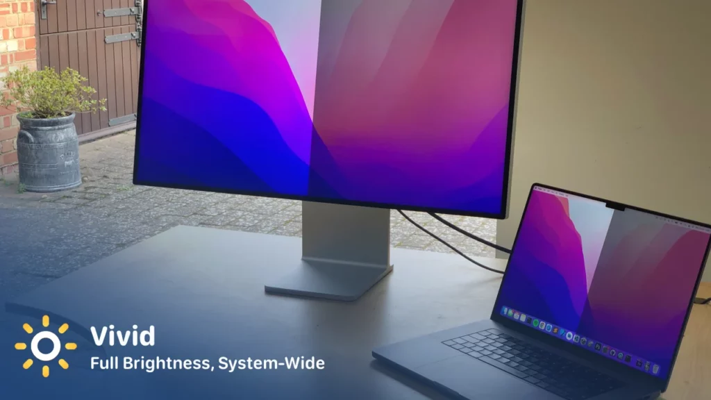 La aplicación Vivid duplica el brillo amplio del sistema de los nuevos MacBook Pro y Pro Display XDR