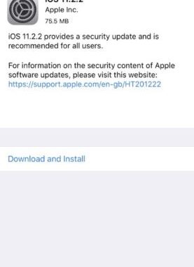 Actualización del software iOS 11.2.2 lanzada con atenuantes para Spectre Bug