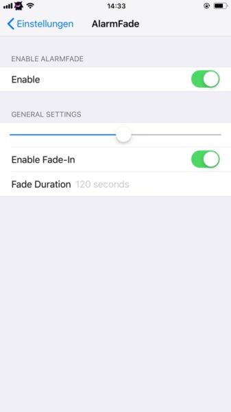 AlarmFade Tweak añade un efecto de atenuación a las alarmas del iPhone