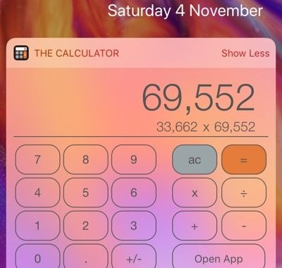 Añadir una calculadora completa a la pantalla del widget de iOS con la aplicación Calculadora