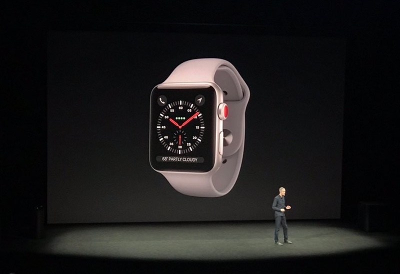 Apple anuncia la serie de relojes Apple Watch 3 con funcionalidad LTE a partir de
