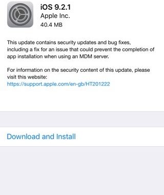 Apple finalmente corrige el error 53 en la eliminación de iOS 9.2.1, pide disculpas a los usuarios (IPSW)