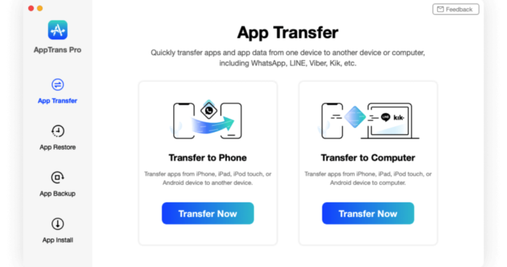 AppTrans facilita el traslado de aplicaciones y datos de aplicaciones del iPhone antiguo al nuevo
