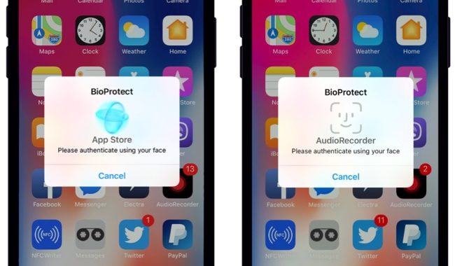 BioProtect XS para iOS 12 ofrece protección de identificaciones de cara a aplicaciones, carpetas y más