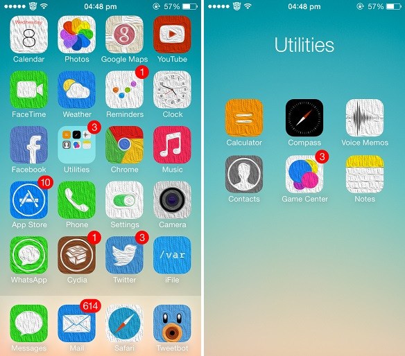Cinco magníficos temas para iOS 7 que sustituyen a sus iconos