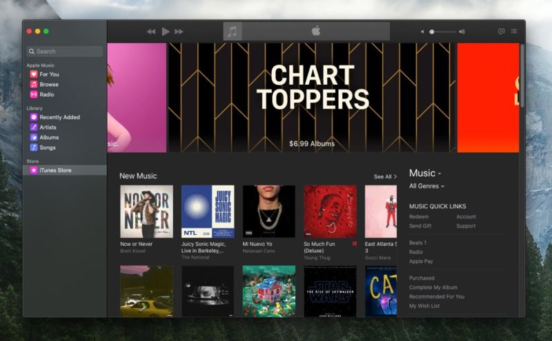 Access iTunes Store On macOS Catalina