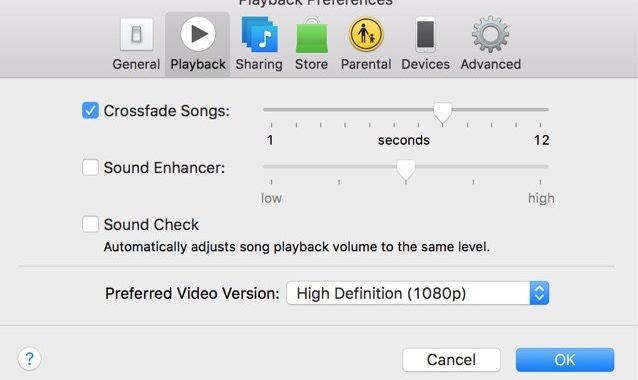 Cómo activar el efecto Crossfade para la música en iTunes