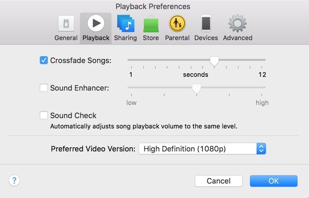 Cómo activar el efecto Crossfade para la música en iTunes