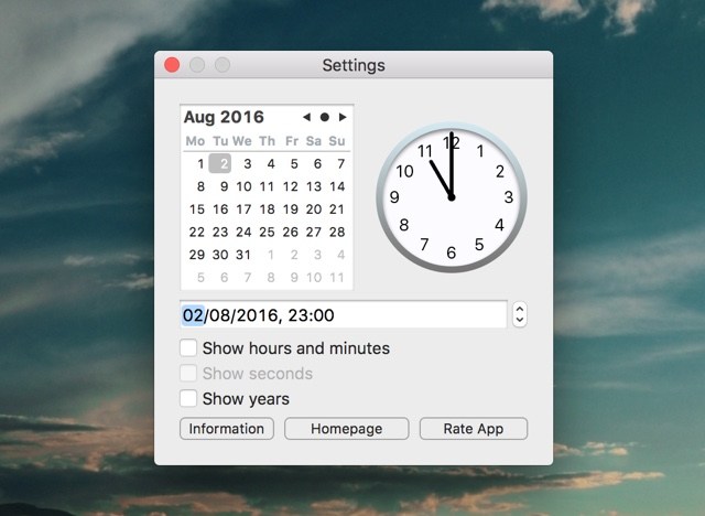 Cómo añadir una cuenta atrás minimalista a la barra de estado de Mac