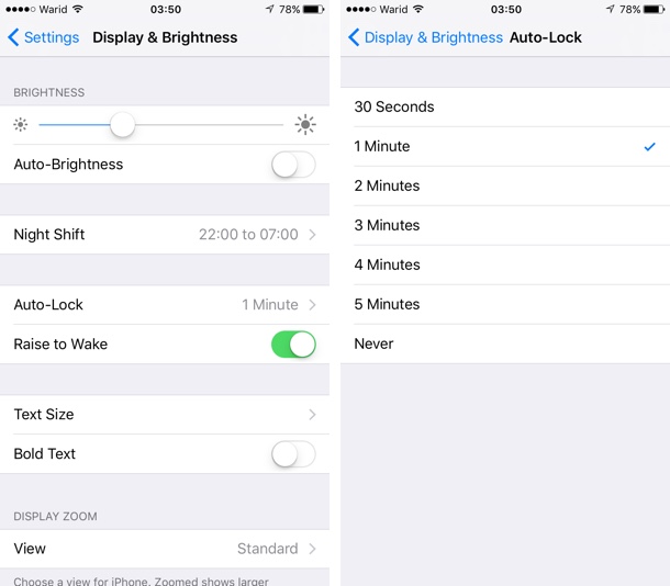 Cómo aumentar o disminuir la configuración del tiempo de espera de la pantalla del iPhone