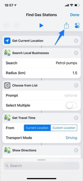 Cómo compartir un atajo Siri personalizado con otros