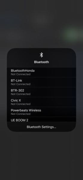 Bluetooth widget