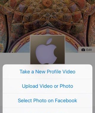 Cómo configurar un bucle de vídeo como imagen de tu perfil de Facebook en el iPhone