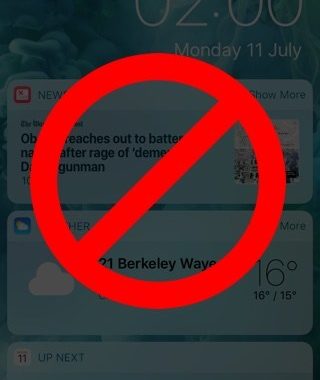 Cómo desactivar el acceso a los widgets de Lockscreen en iOS 10
