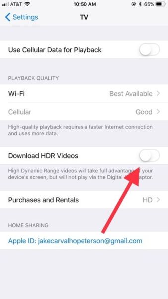 Cómo desactivar las descargas de vídeo HDR en iPhones