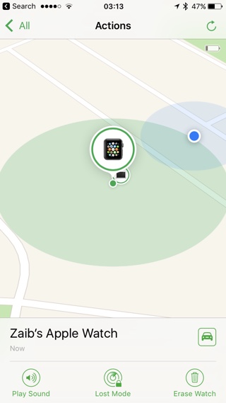 Cómo encontrar su reloj de Apple haciendo pinging desde el iPhone