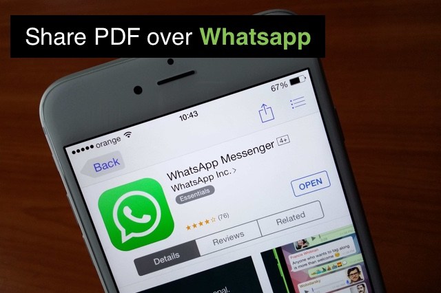 Cómo enviar documentos PDF a través de WhatsApp en iPhone