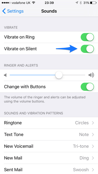 Cómo evitar que el iPhone vibre cuando está en modo silencioso