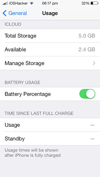 Cómo mostrar u ocultar el porcentaje de batería en iOS