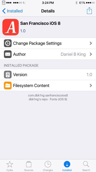 Cómo obtener la nueva fuente San Francisco de iOS 9 en iOS 8