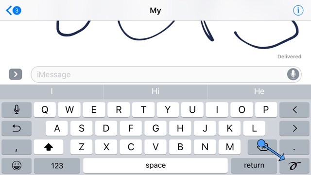 Cómo quitar mensajes manuscritos recientes del teclado de iMessage en iOS 10