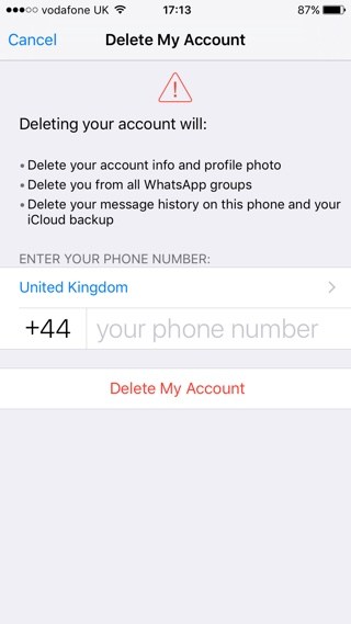 Cómo realizar una copia de seguridad de los chats de WhatsApp y eliminar la cuenta en el iPhone