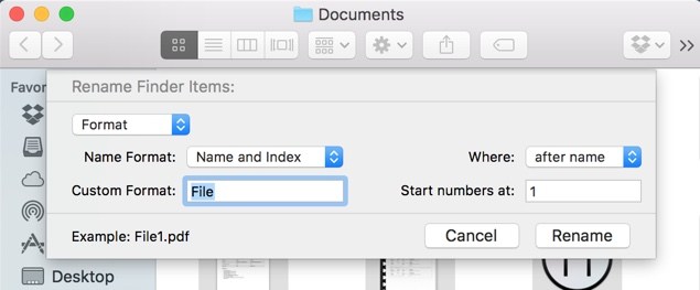 Cómo renombrar rápidamente varios archivos juntos en un Mac