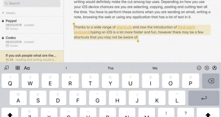 Cómo seleccionar rápidamente una oración o párrafo en el iPad con accesos directos