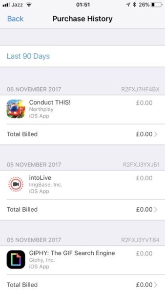 Cómo ver el historial de compras de Apple ID en iPhone o iPad