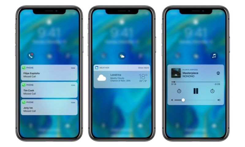 Concept Imagines iOS 12 con pantalla siempre activa para iPhones OLED