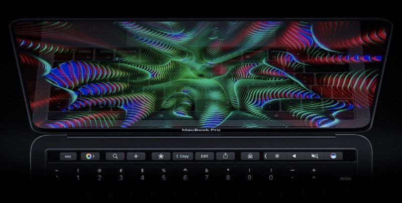 Concepto del MacBook Pro con pantalla OLED de extremo a extremo