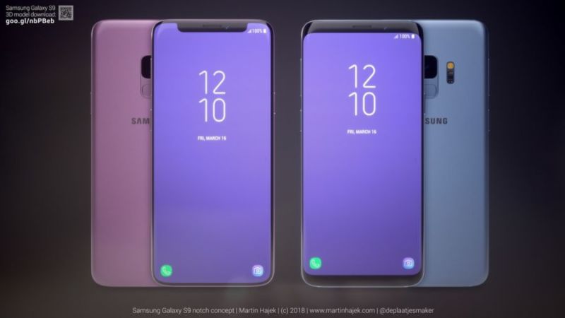 Concepto Imagina Samsung S9 con iPhone X-Like Notch