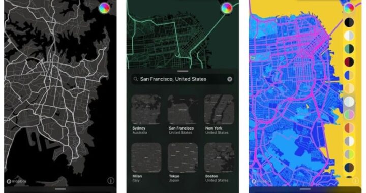 Crear fondos de pantalla hermoso mapa para el iPhone y el iPad con Altas Wallpaper App