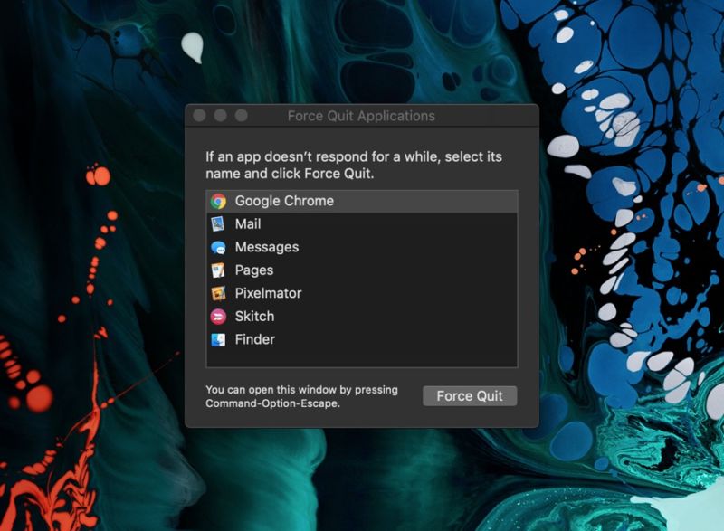 ¿Cuál es el equivalente de Ctrl Alt Delete en Mac para forzar la salida de aplicaciones?