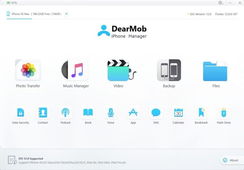 DearMob iPhone Manager le permite transferir fotos de iPhone con el mínimo esfuerzo
