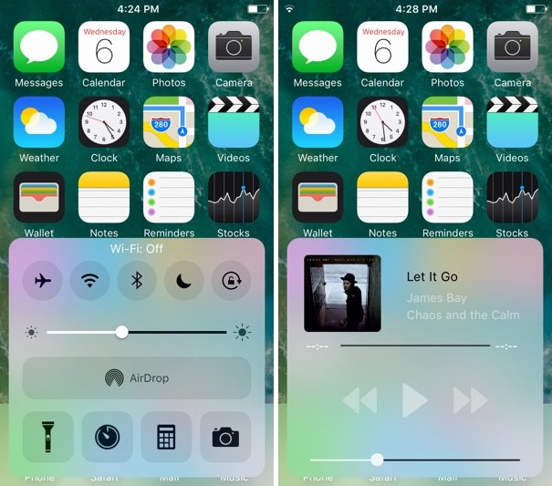 Decorus Tweak incorpora el centro de control de estilo iOS 10 a iOS 9