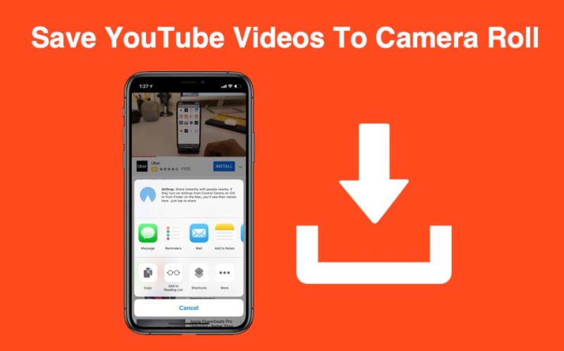 Cómo guardar videos de YouTube directamente en el rollo de cámara del iPhone o iPad
