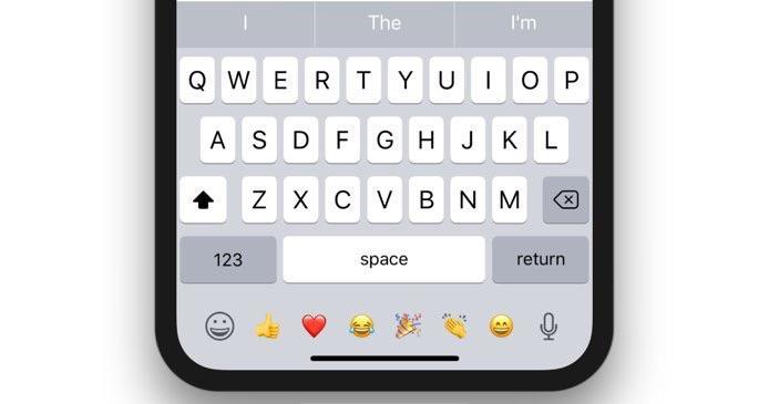El espacio vacío debajo del teclado del iPhone X puede ser útil con la barra de Emoji