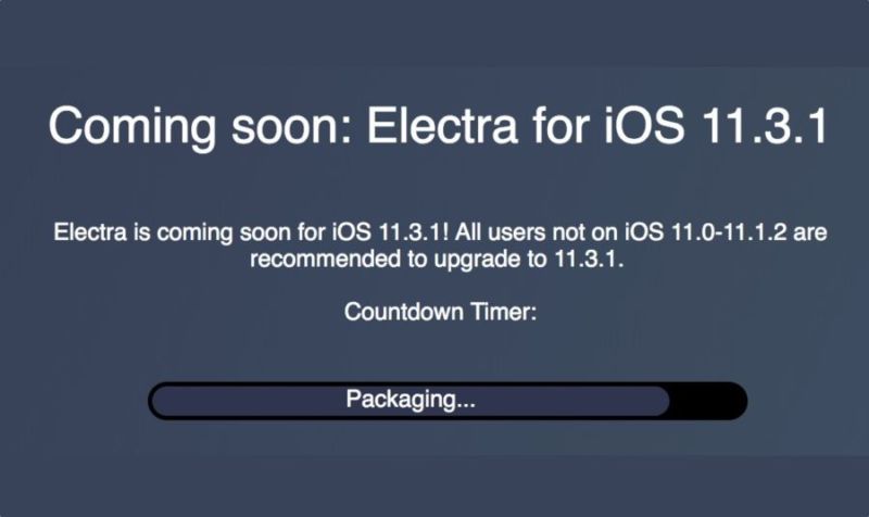 Electra iOS 11.3.1 el Jailbreak se producirá en unos pocos días