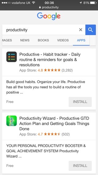 Encuentra la aplicación que buscas con iOS App Search de Google (consejo)