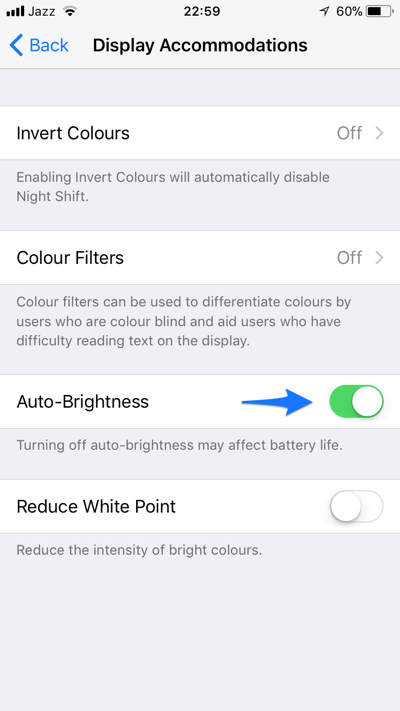 He aquí cómo desactivar el brillo automático en iOS 11
