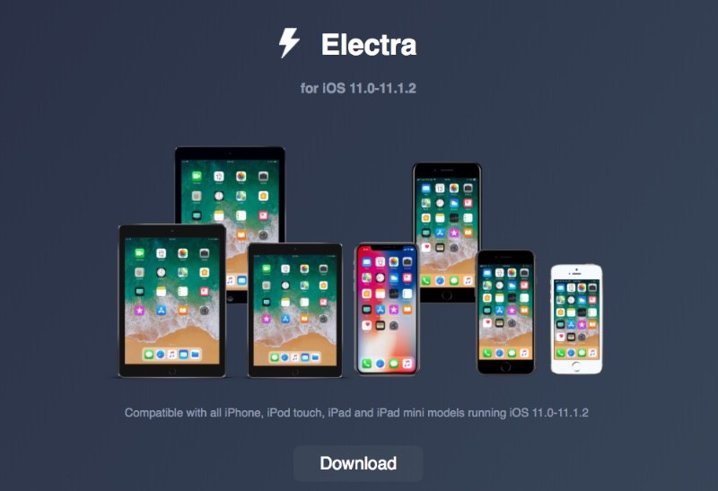 Herramienta Electra Jailbreak lanzada para desarrolladores, Jailbreaks iOS 11.0 - iOS 11.1.2