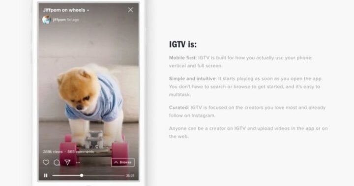 Instagram lanza IGTV, una función de vídeo vertical permanente de forma larga