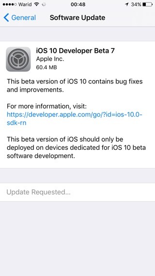 iOS 10 Beta 7 y Public Beta 6 ya están disponibles para su descarga