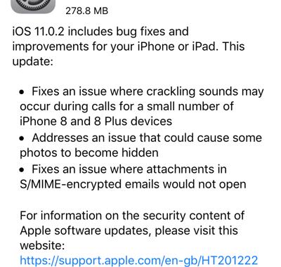 iOS 11.0.2 Lanzado, Obtenga Enlaces Directos de Descarga de IPSW para iOS 11.0.2 Aquí