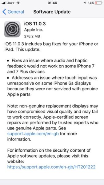 iOS 11.0.3 Released For All Devices, Obtenga Enlaces de Descarga IPSW Aquí