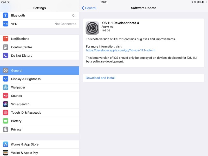 iOS 11.1 Developer Beta 4 Released Along With watchOS 4.1 Beta 4