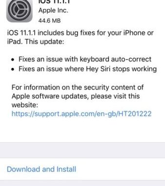 iOS 11.1.1 Released For All Devices, Obtenga Enlaces de Descarga Aquí
