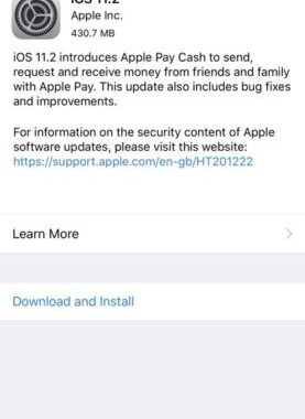 iOS 11.2 liberado para todos los dispositivos, descárguelo ahora